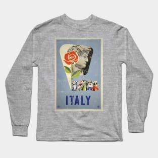 Italy Vintage Distressed Travel Poster Long Sleeve T-Shirt